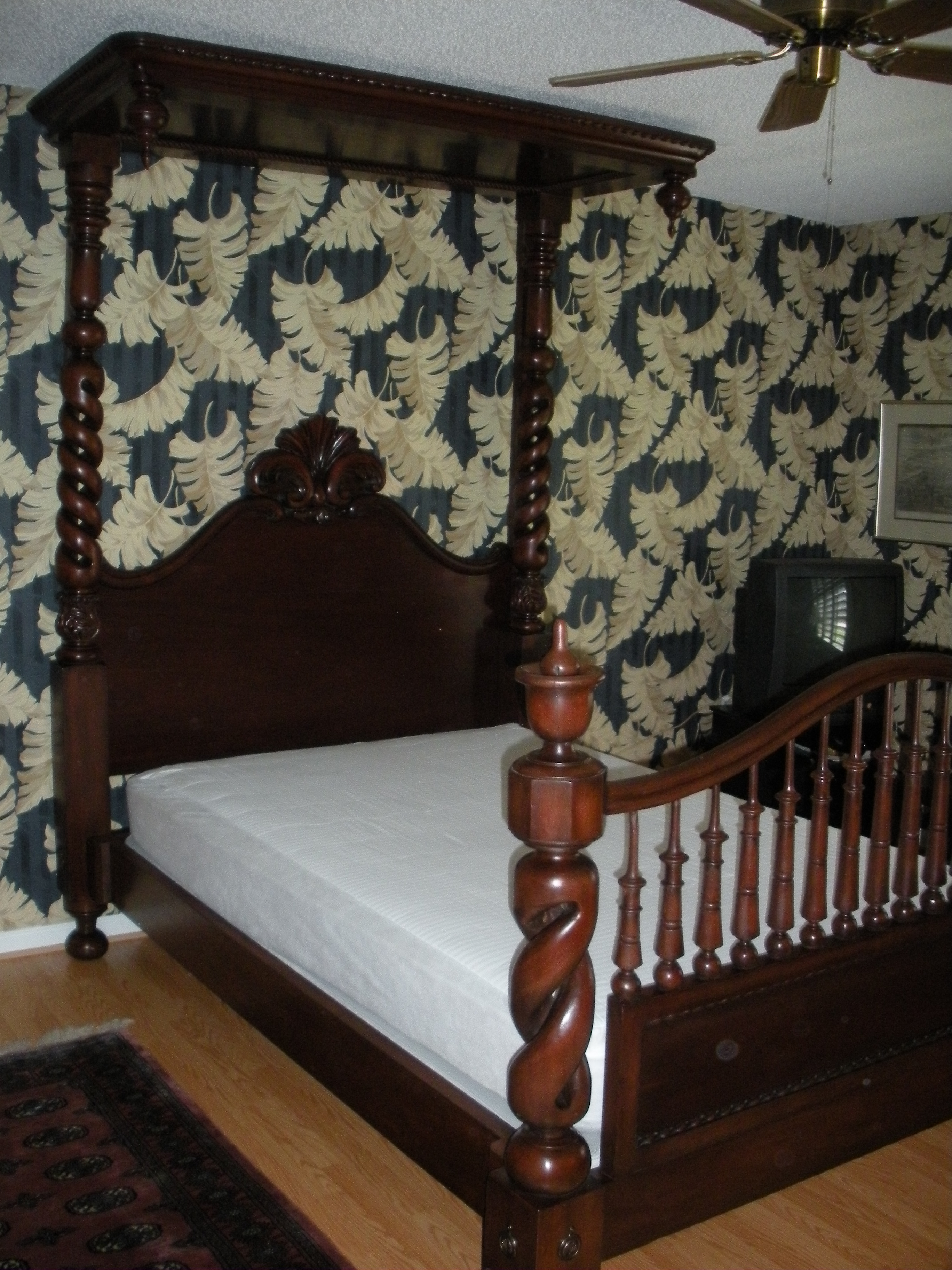 Canopy bed restored.