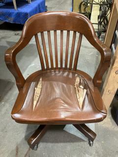 After refinish leaving some character of the old chair